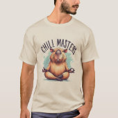 Chill Masters Capybara Shirt – Zen Animal Meditati (Voorkant)