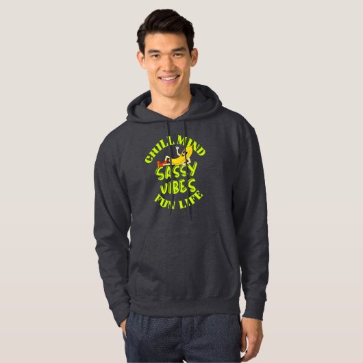 Chill Mind Sassy Vibes Leuke Leven T-Shirt (Voorkant volledig)