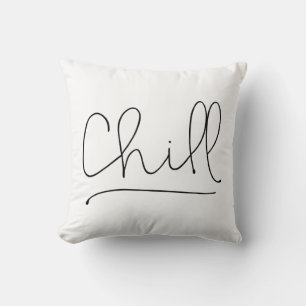 Chill Minimalistisch Typografie Kussen