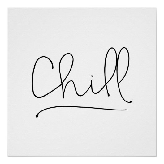 Chill Minimalistisch Typografie Perfect Poster (Voorkant)