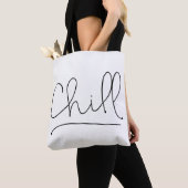 Chill Minimalistisch Typografie Tote Bag (Dichtbij)