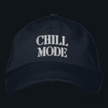 Chill Mode Aangepaste tekst Ontspannen Vibes Navy  Geborduurde Pet<br><div class="desc">Kick back in moeiteloze stijl met de "Chill Mode" geborduurd pet. Dit navy verstelbare pet brengt ontspannen vibes en aangepaste flair aan uw dagelijkse look. Perfect voor relaxte dagen of casual uitstapjes,  het is comfortabel en koel - in één gestikt.</div>