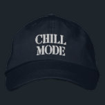 Chill Mode Aangepaste tekst Ontspannen Vibes Navy  Geborduurde Pet<br><div class="desc">Kick back in moeiteloze stijl met de "Chill Mode" geborduurd pet. Dit navy verstelbare pet brengt ontspannen vibes en aangepaste flair aan uw dagelijkse look. Perfect voor relaxte dagen of casual uitstapjes,  het is comfortabel en koel - in één gestikt.</div>