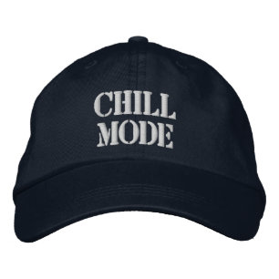 Chill Mode Aangepaste tekst Ontspannen Vibes Navy  Geborduurde Pet