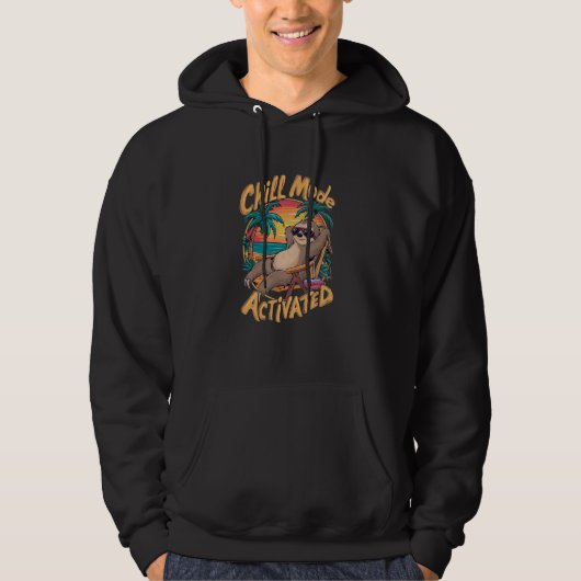 Chill Mode geactiveerd - Funny Sloth Vacation Anim Hoodie (Voorkant)