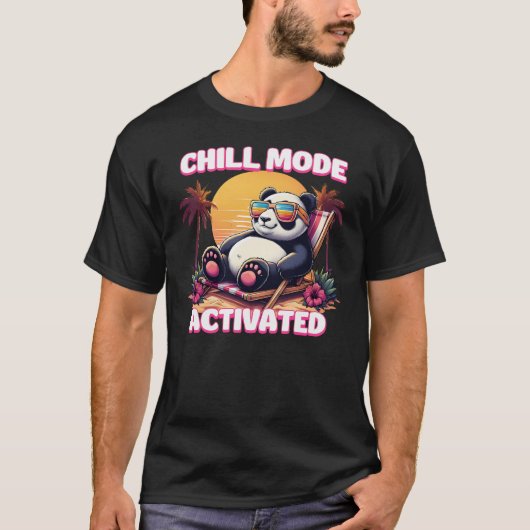 Chill Mode Geactiveerde Panda Schattige Zomer Vibe T-shirt (Voorkant)