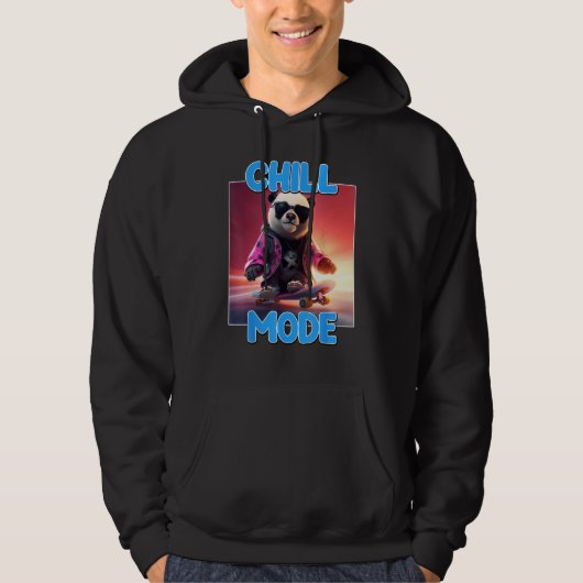 Chill Mode Panda Bear Animal Cute Panda Hoodie (Voorkant)