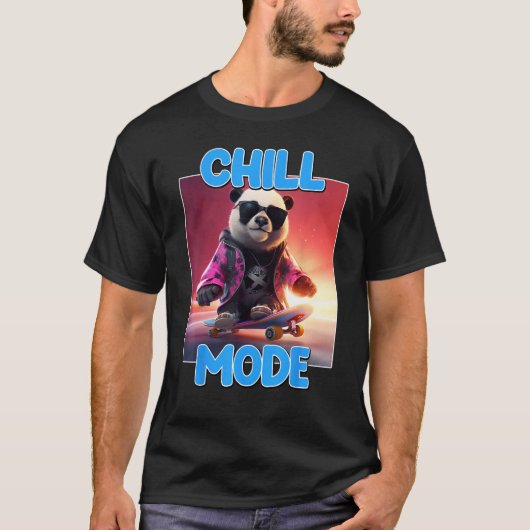 Chill Mode Panda Bear Animal  Cute Panda T-shirt (Voorkant)
