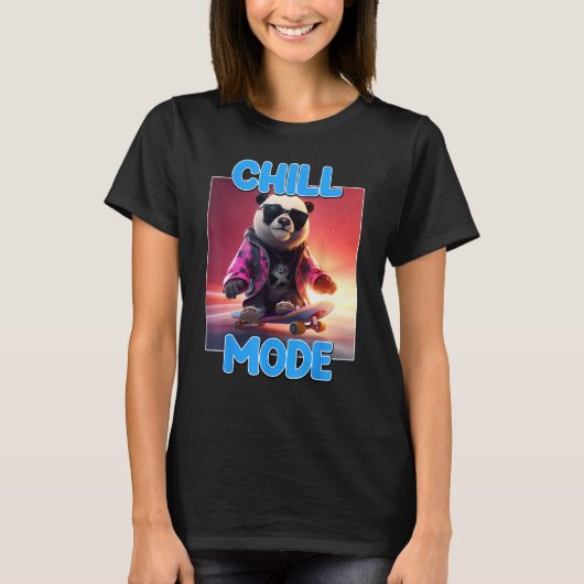 Chill Mode Panda Bear Animal  Cute Panda T-shirt (Voorkant)