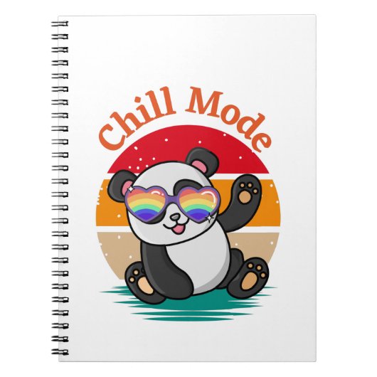 Chill Mode Panda Notitieboek (Voorkant)