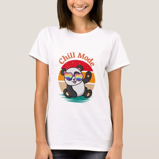 Chill Mode Panda T-shirt (Voorkant)