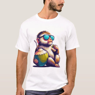 Chill Monkey with Coconut - Tropische ontspanning T-shirt