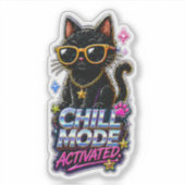 Chill Mood Geactiveerd – Grappige Ontspannende Vib Sticker (Voorkant)
