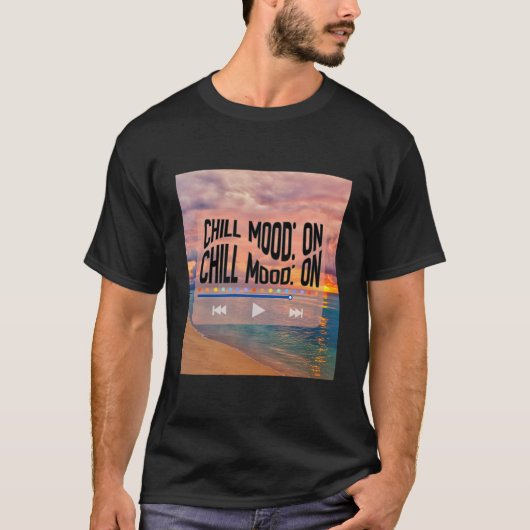 Chill Mood On Retro Beach Art T-shirt (Voorkant)