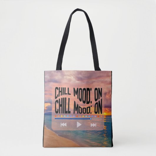 Chill Mood On Retro Beach Art Tote Bag (Voorkant)