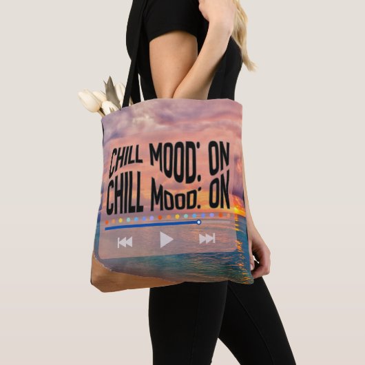Chill Mood On Retro Beach Art Tote Bag (Dichtbij)