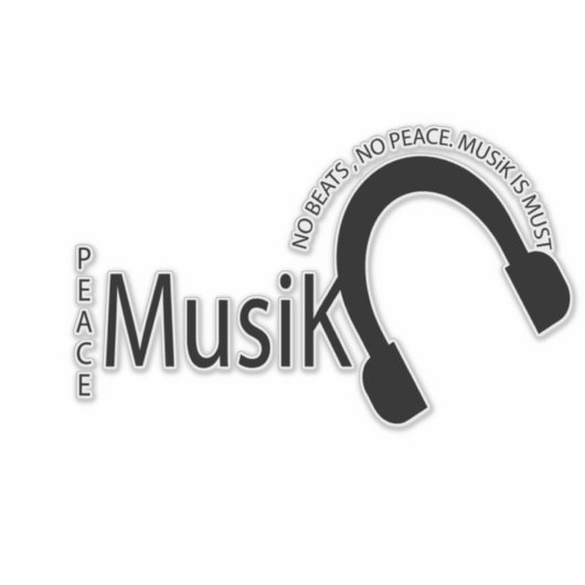 Chill Music- Musik Vibes Sticker (Voorkant)