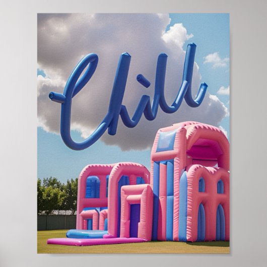 Chill Opblaasbare Kasteellucht Poster (Voorkant)