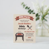 Chill Out achtertuin BBQ Verjaardagsfeest Kaart (Staand voorkant)