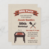 Chill Out achtertuin BBQ Verjaardagsfeest Kaart (Voorkant / Achterkant)