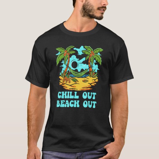 Chill Out Beach Out Vacation Friends Trip Buddy Sp T-shirt (Voorkant)