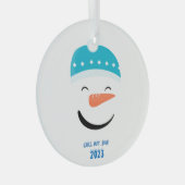 Chill Out Bro Snowman Glas Ornament (Voorkant Rechts)