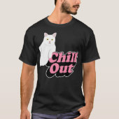 Chill Out - Chillin' Retro kat in roze en T-shirt (Voorkant)