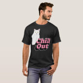 Chill Out - Chillin' Retro kat in roze en T-shirt (Voorkant volledig)