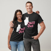 Chill Out - Chillin' Retro kat in roze en T-shirt (Unisex)