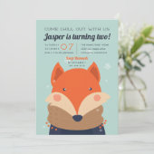 Chill Out | Cute Winter Fox Birthday Kaart (Staand voorkant)