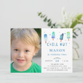 Chill Out | Foto van Birthday Party Invitation Kaart (Staand voorkant)