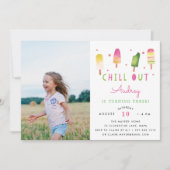 Chill Out | Foto van Birthday Party Invitation Kaart (Voorkant)