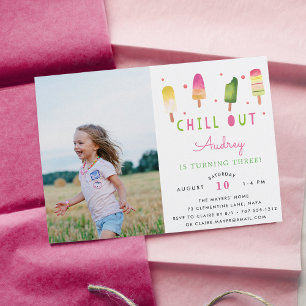 Chill Out   Foto van Birthday Party Invitation Kaart