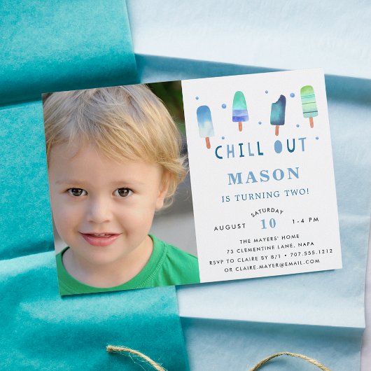 Chill Out | Foto van Birthday Party Invitation Kaart