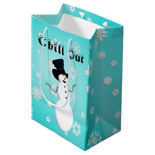 Chill out geschenktas medium cadeauzakje (Voorkant Gekanteld)