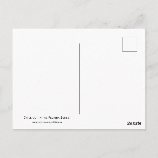 Chill Out in het Florida Sunset Briefkaart (Achterkant)