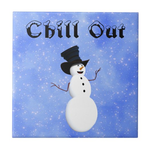 Chill out keramische Tegel Tegeltje (Voorkant)