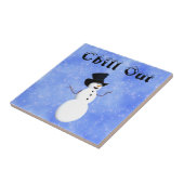 Chill out keramische Tegel Tegeltje (Zijkant)