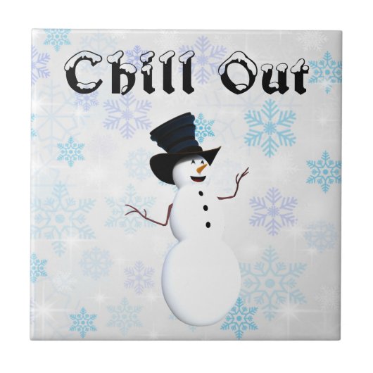 Chill out keramische Tegel Tegeltje (Voorkant)