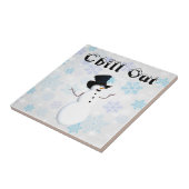 Chill out keramische Tegel Tegeltje (Zijkant)