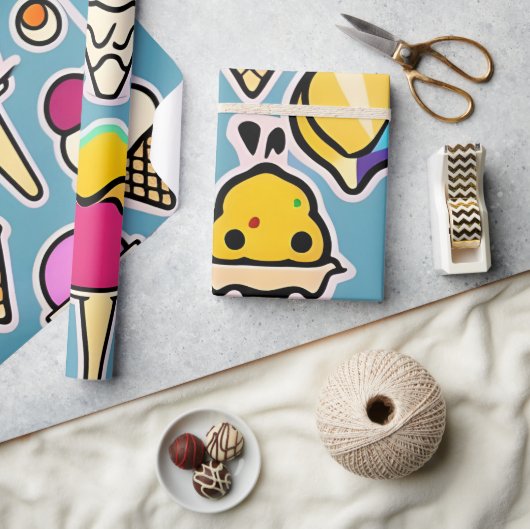 Chill Out - Levendig ijs kegel Cadeaupapier (Crafts)