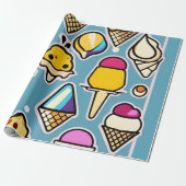 Chill Out - Levendig ijs kegel Cadeaupapier (Uitgerold)