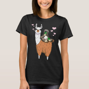 Chill out luiaard ritten lama trendy alpaca stijl t-shirt