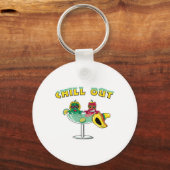 Chill Out Margarita Chili Pepers Sleutelhanger (Voorkant)