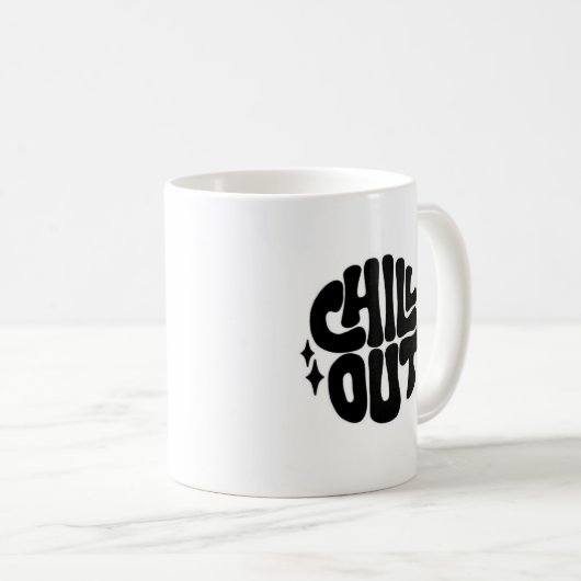 "Chill Out Mok: Sip in stijl" Koffiemok (Voorkant rechts)