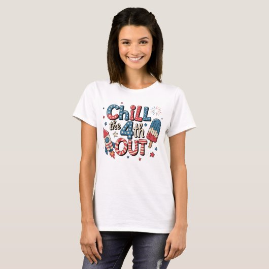 Chill out op de 4e t-shirt (Voorkant volledig)
