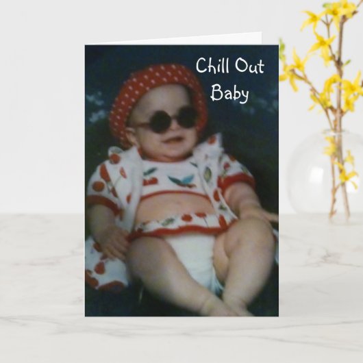 CHILL OUT OP JE "30ste" VERJAARDAG Kaart (Gele Bloem)