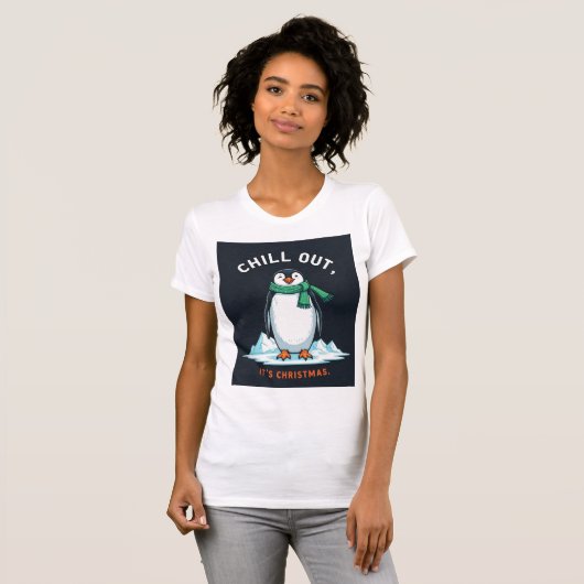"Chill Out Penguin Vrouwen T-shirt – Fun (Voorkant volledig)