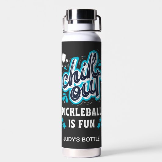 Chill Out Pickleball is een leuke recreatieve spel Waterfles (Achterkant)
