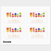 Chill Out Popsicle Party | Verjaardagsfeestje voor Rechthoekige Sticker (Vel)